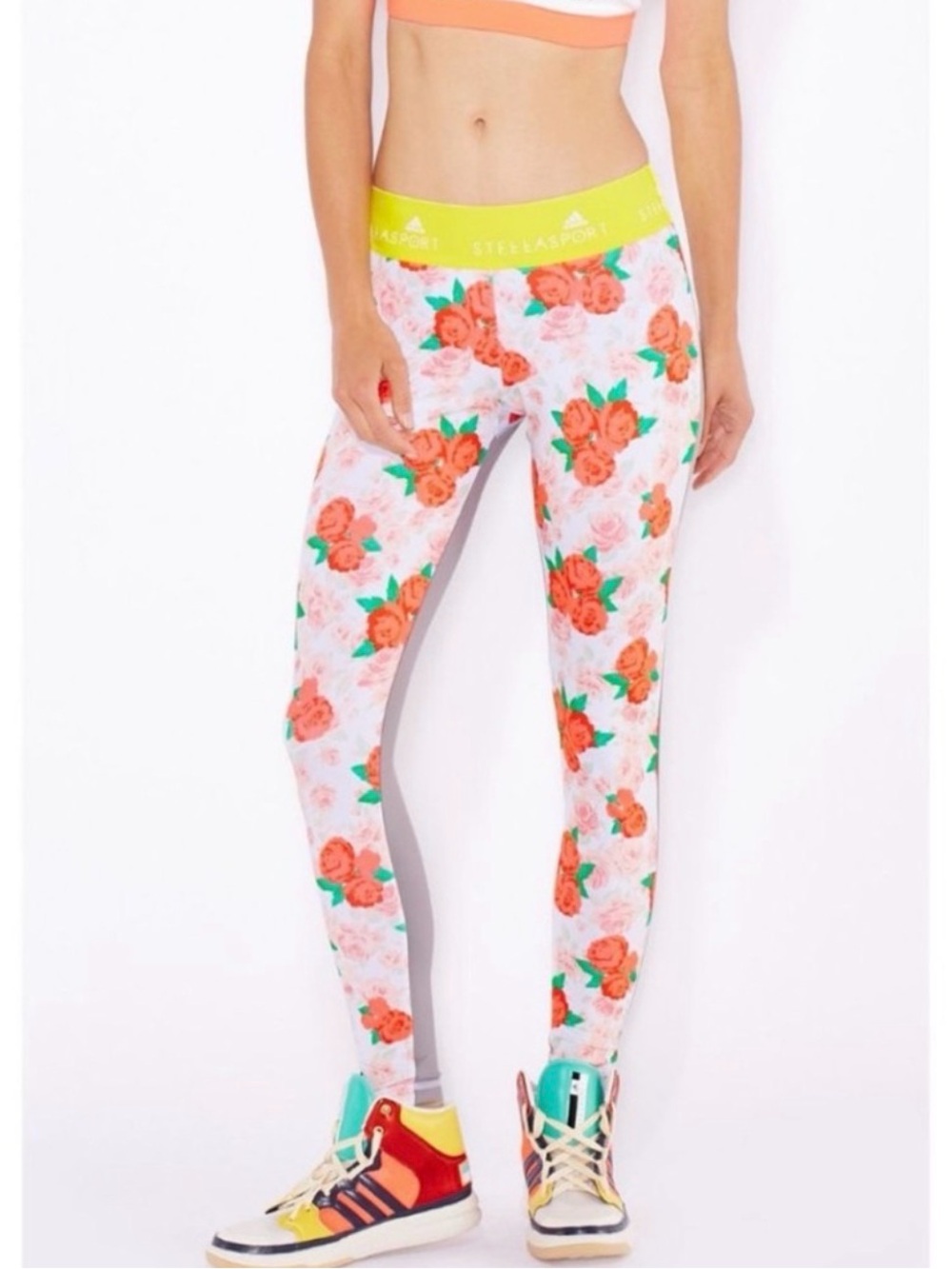 Stella McCartney Sport for Adidas Floral Leggings; size L